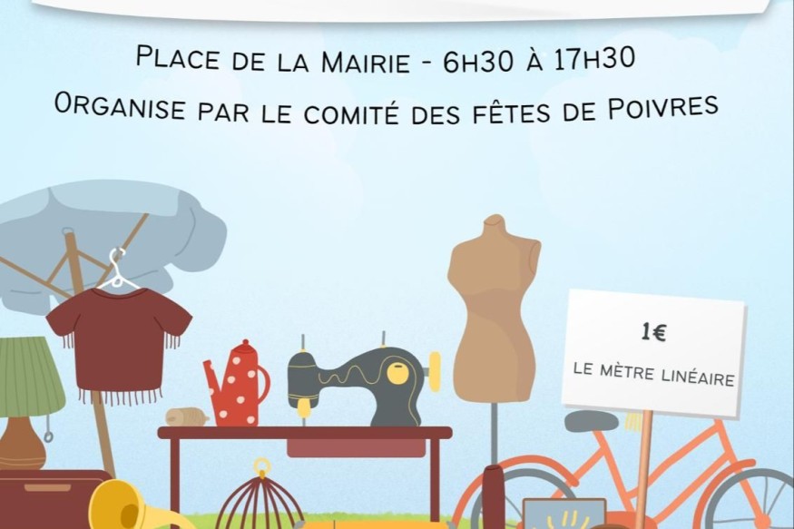 Vide-grenier de Poivres 2026 : rendez-vous le 1er mai place de la mairie