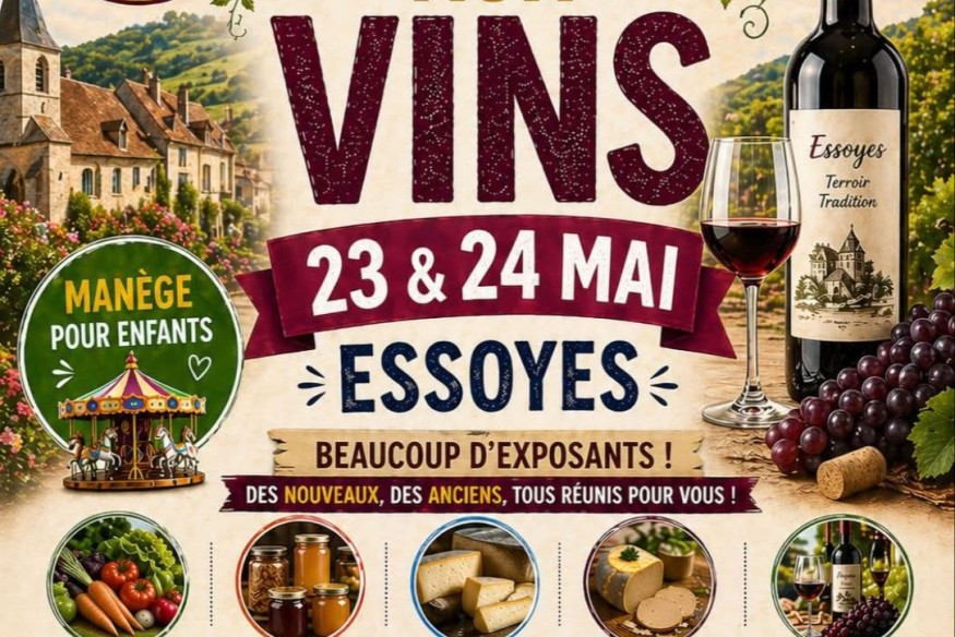 Essoyes : la Foire aux vins fait son retour les 23 et 24 mai 2026